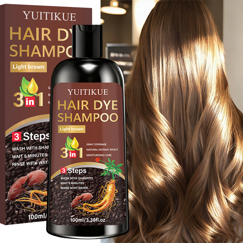 Hair Care Steps - YUITIKUE Light Brown Hair Dye Shampoo