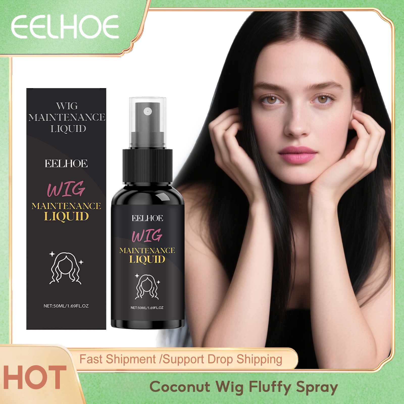 Hair Care For Curly Dry Hair - Eelhoe Coconut Wig Fluffy Spray Non-greasy