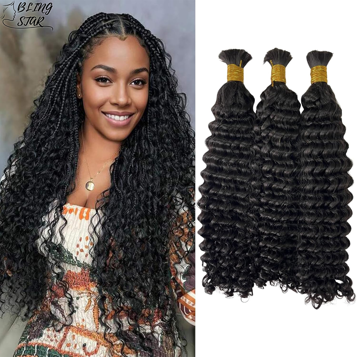 Hair Care Wavy Hair - Human Braiding Hair for Boho Braids
