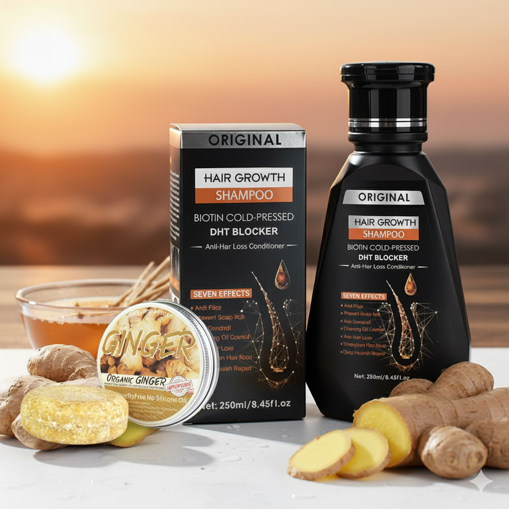 Biotin Shampoo Thickening - 250ML Biotin Ginger Shampoo Cold Processed