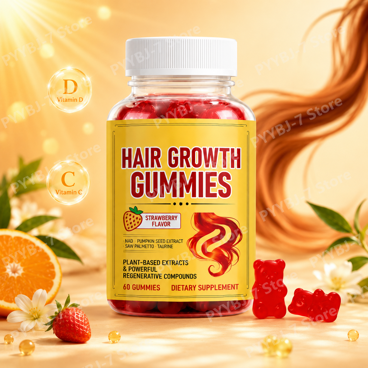 Hair Care Gummies - Hair Care Gummies with Vitamin C