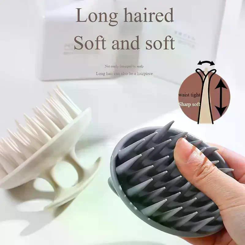 Hair Care Gummies - Silicone Scalp Massage Brush Shampoo Comb