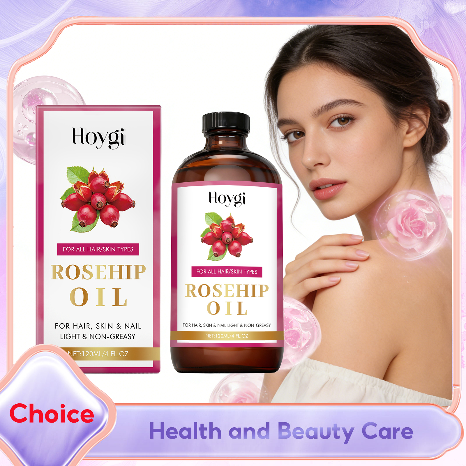 Hair Care Cream - Natural Rosehip Seed Essential Oil Anti-Aging