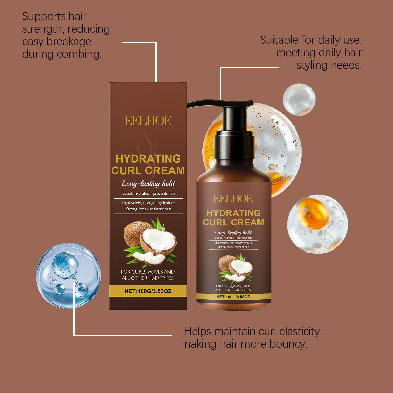 Curl Styling Cream for Wavy an - Hair Care Cream recensione e prezzo