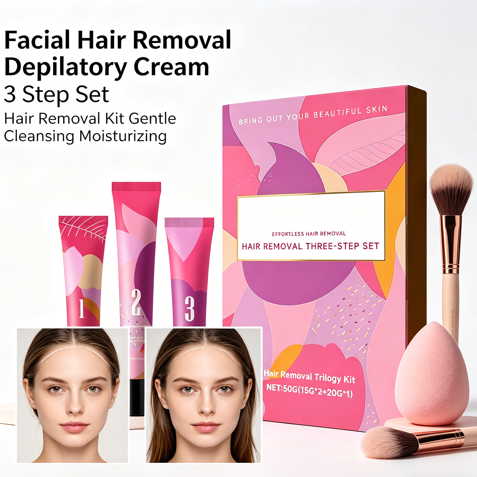 Facial Hair Removal 3-Step Kit - Hair Care Steps recensione e prezzo