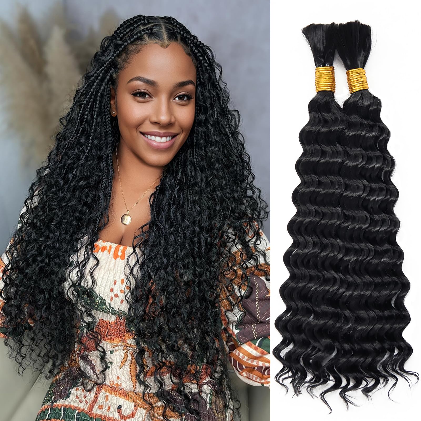 Deep Wave Bulk Hair for Braidi - Hair Care Wavy Hair recensione e prezzo