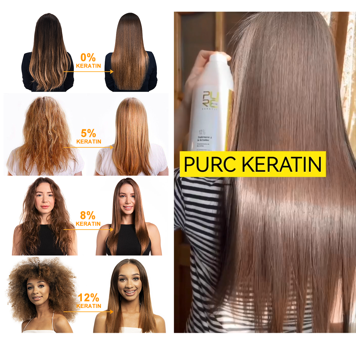 PURC 300ml Formaldehyde Brazil - Hair Care Keratin Treatment recensione e prezzo