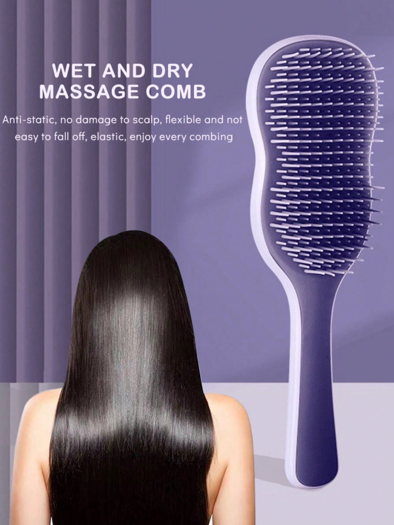 1pc Natural Smooth Hair Brush, - Hair Care For Curly Dry Hair recensione e prezzo