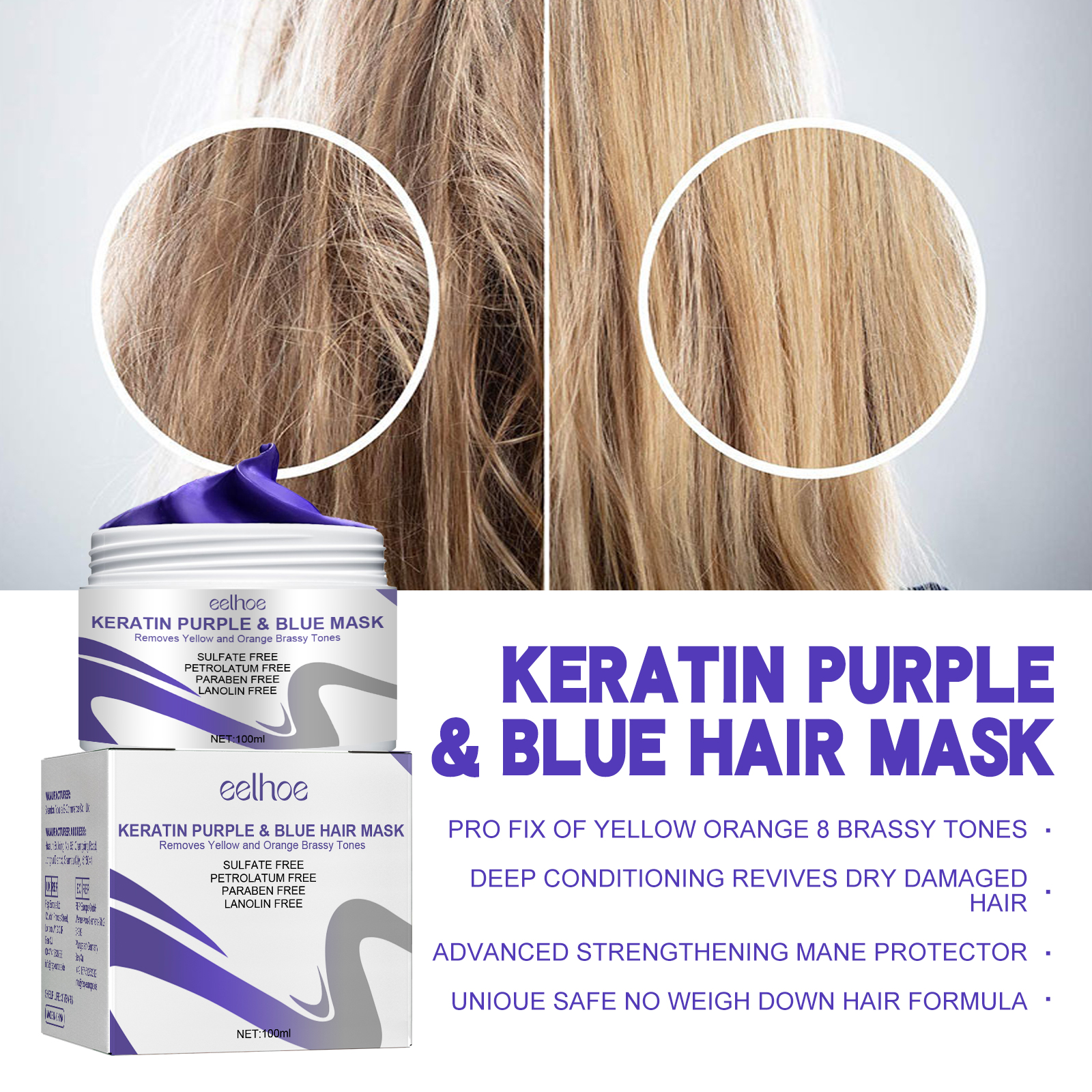 Straightening Hair Mask Kerati - Hair Care Cream recensione e prezzo