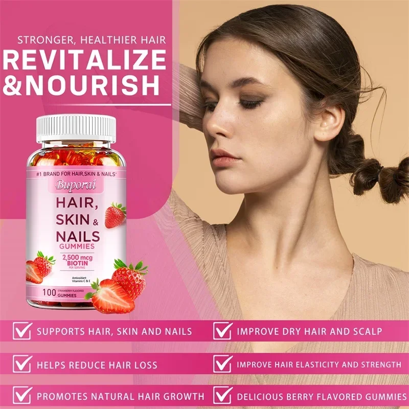 Hair, Skin and Nails Gummies - - Hair Care Gummies recensione e prezzo