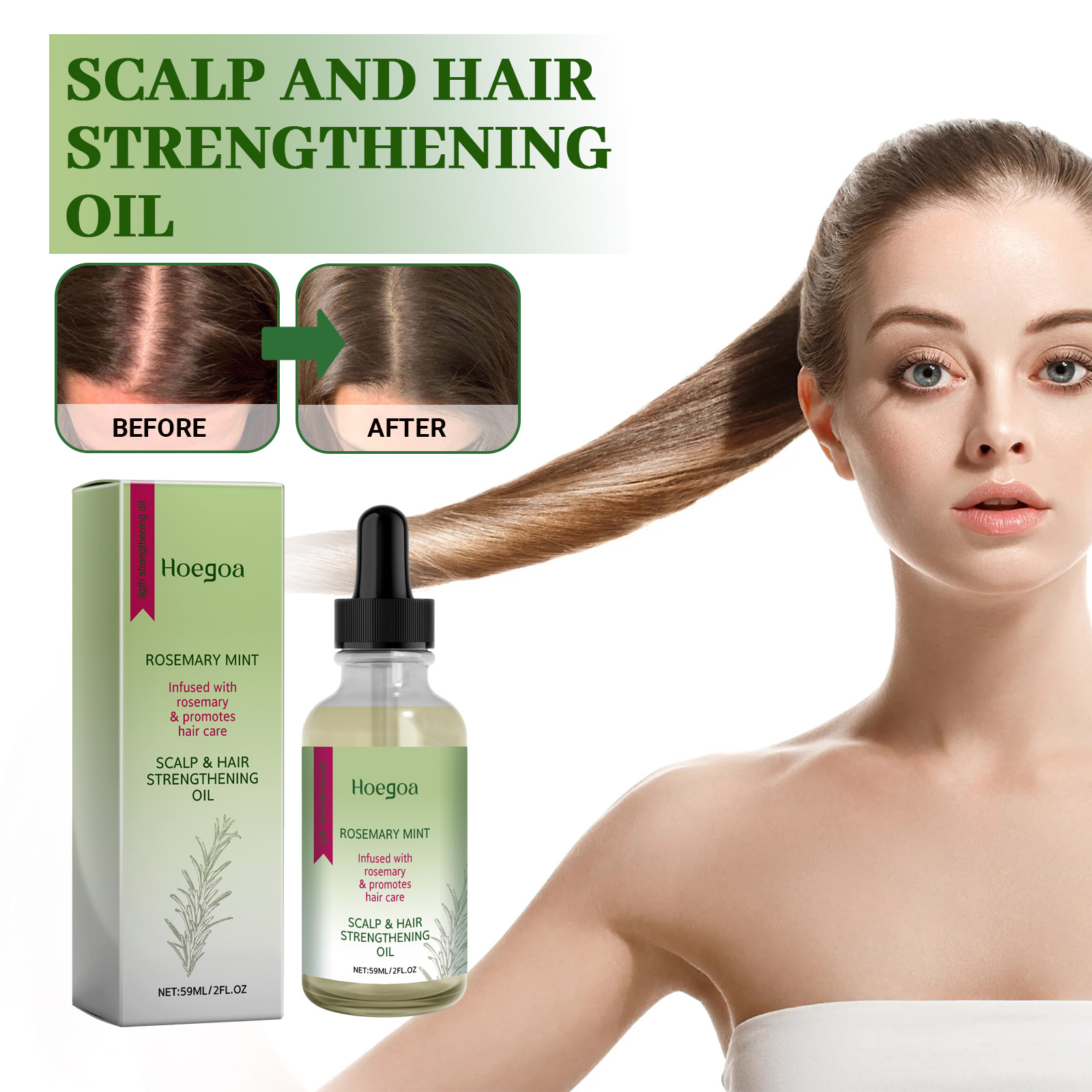 Hoegoa Rosemary Hair Repair Oi - Hair Care For Curly Dry Hair recensione e prezzo
