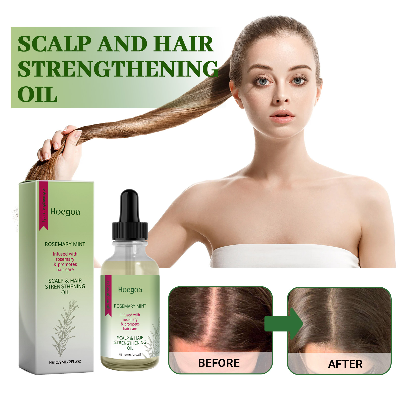 Hoegoa Rosemary Hair Repair Oi - Hair Care For Curly Dry Hair recensione e prezzo
