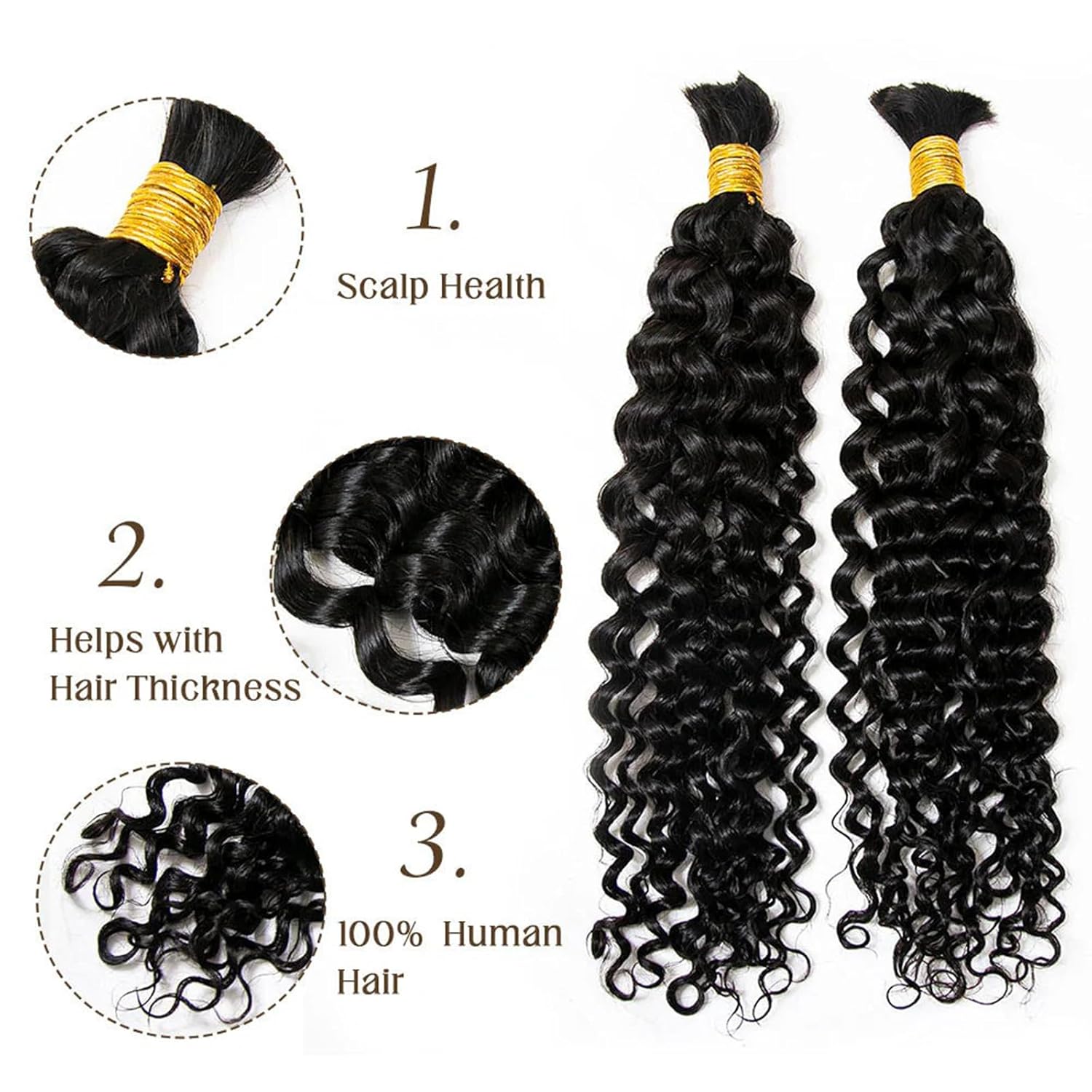 Human Braiding Hair for Boho B - Hair Care Wavy Hair recensione e prezzo