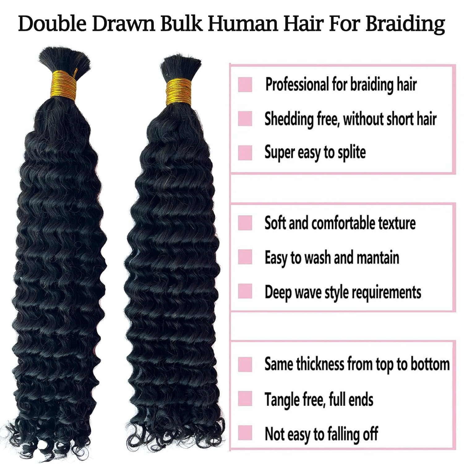 Human Braiding Hair for Boho B - Hair Care Wavy Hair recensione e prezzo