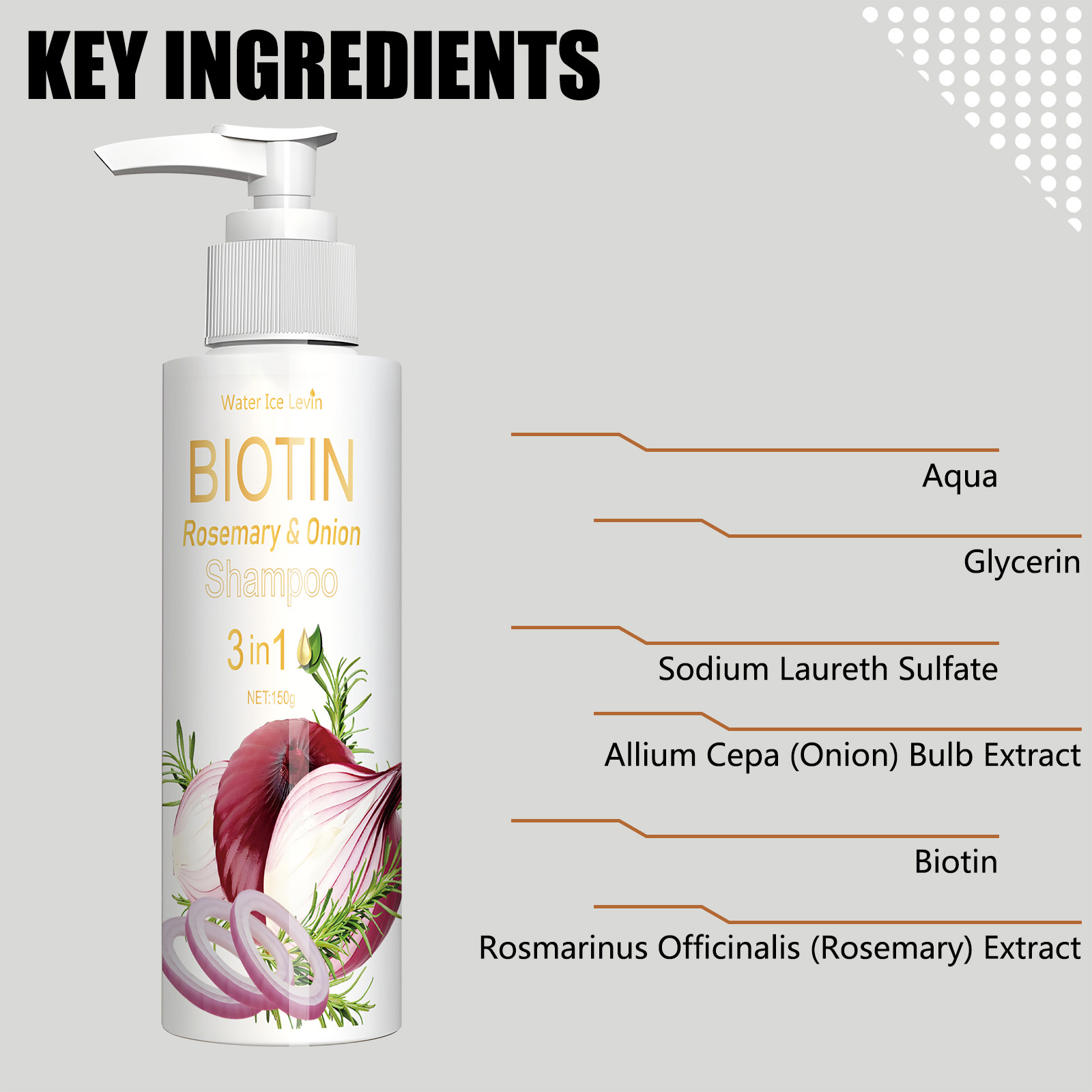 Biotin Rosemary & Onion 3 in 1 - Biotin Shampoo Thickening recensione e prezzo