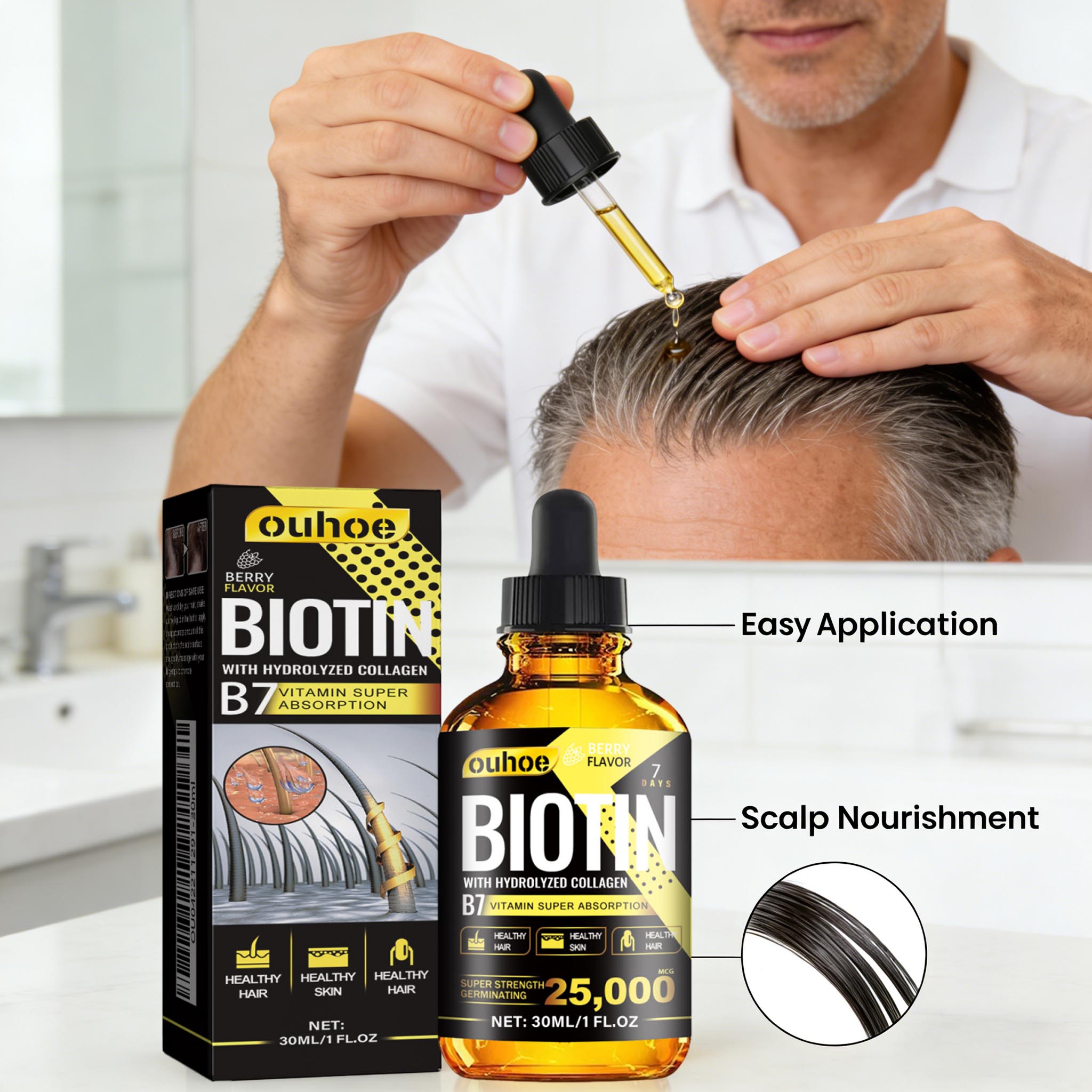 Biotin Hair Oil Collagen Scalp - Hair Care Ginseng recensione e prezzo