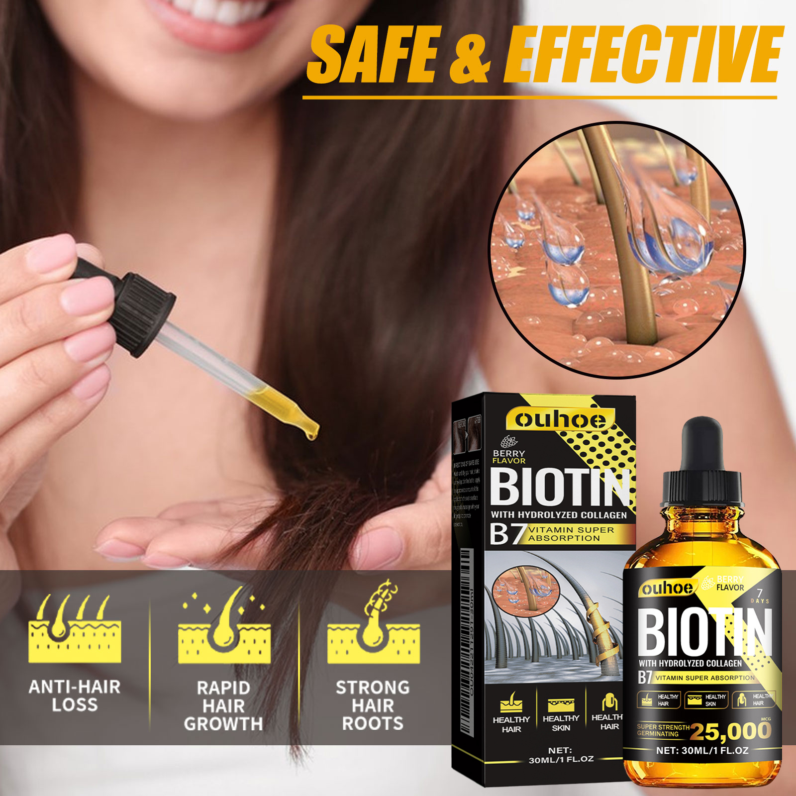 Biotin Hair Oil Collagen Scalp - Hair Care Ginseng recensione e prezzo