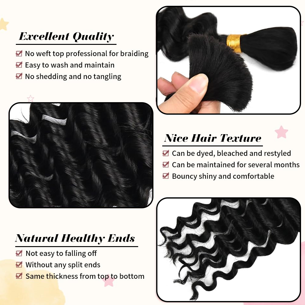 2 Bundles Human Braiding Hair  - Hair Care Formulation recensione e prezzo