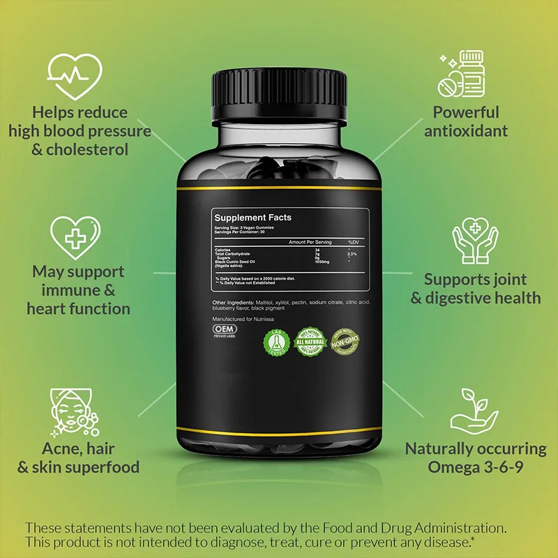 2 Bottle Black Seed Oil Soft C - Hair Care Gummies recensione e prezzo