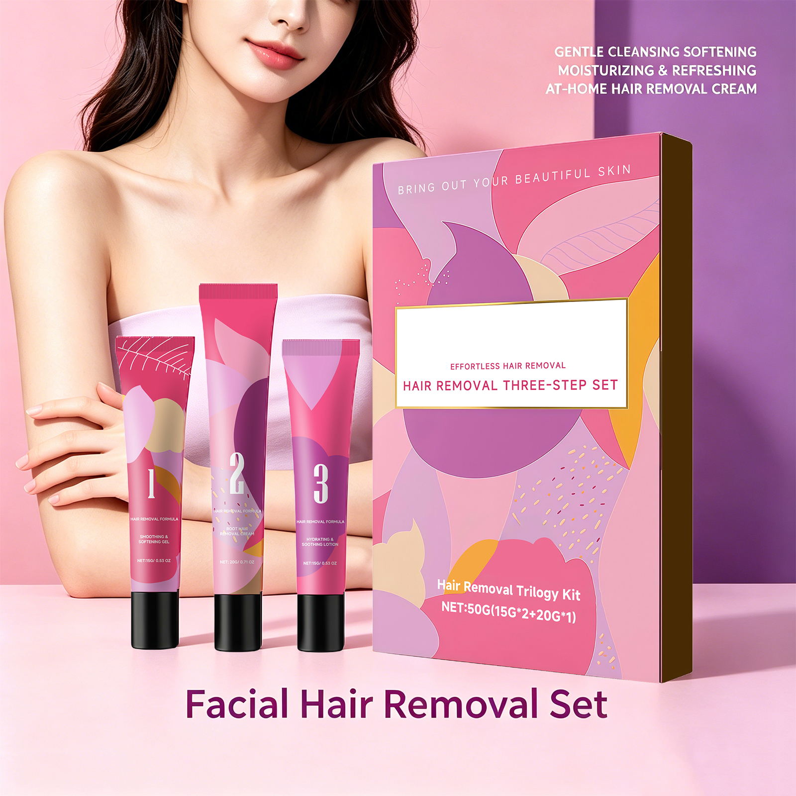 Facial Hair Removal 3-Step Set - Hair Care Steps recensione e prezzo