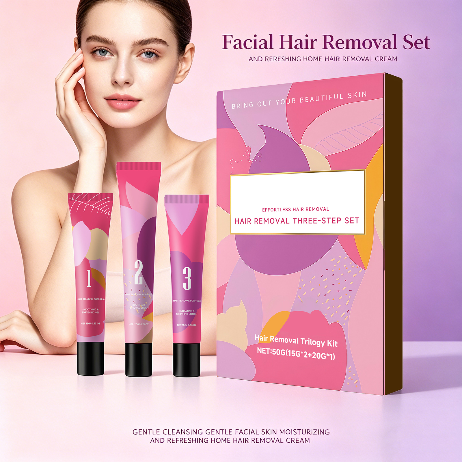 Facial Hair Removal 3-Step Set - Hair Care Steps recensione e prezzo