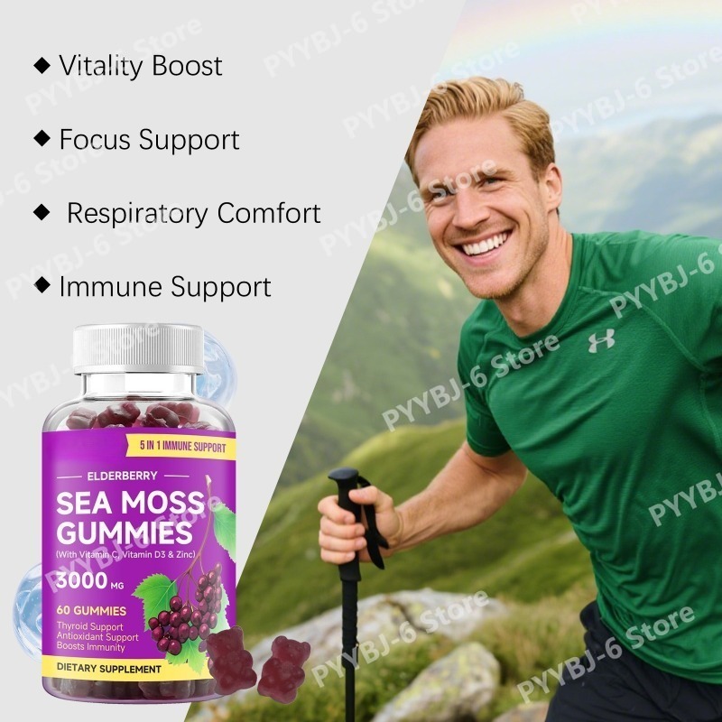 Elderberry Sea Moss Gummies wi - Hair Care Gummies recensione e prezzo