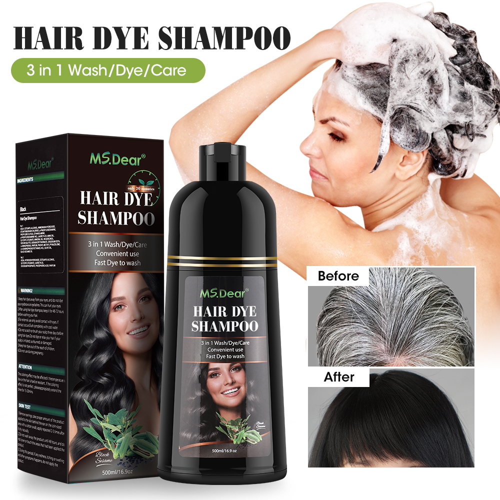 500ml Instant Black Dye Shampo - Hair Care Ginseng recensione e prezzo