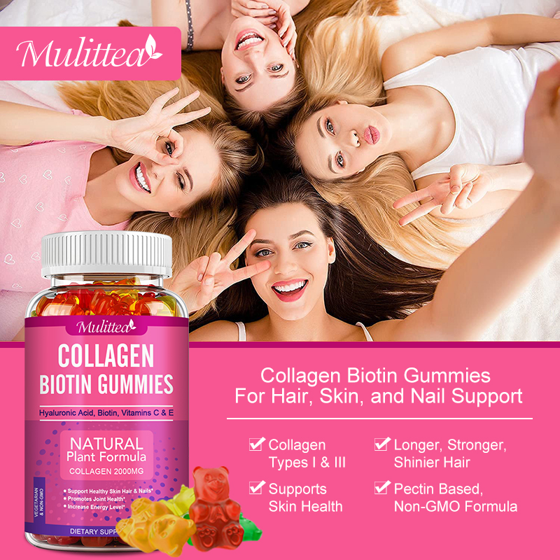 Mulittea Collagen Gummies with - Hair Care Gummies recensione e prezzo