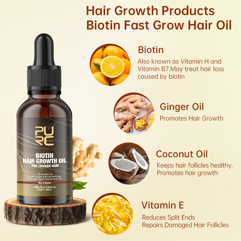 PURC Biotin Hair Growth Oil Sh - Hair Care Keratin Treatment recensione e prezzo