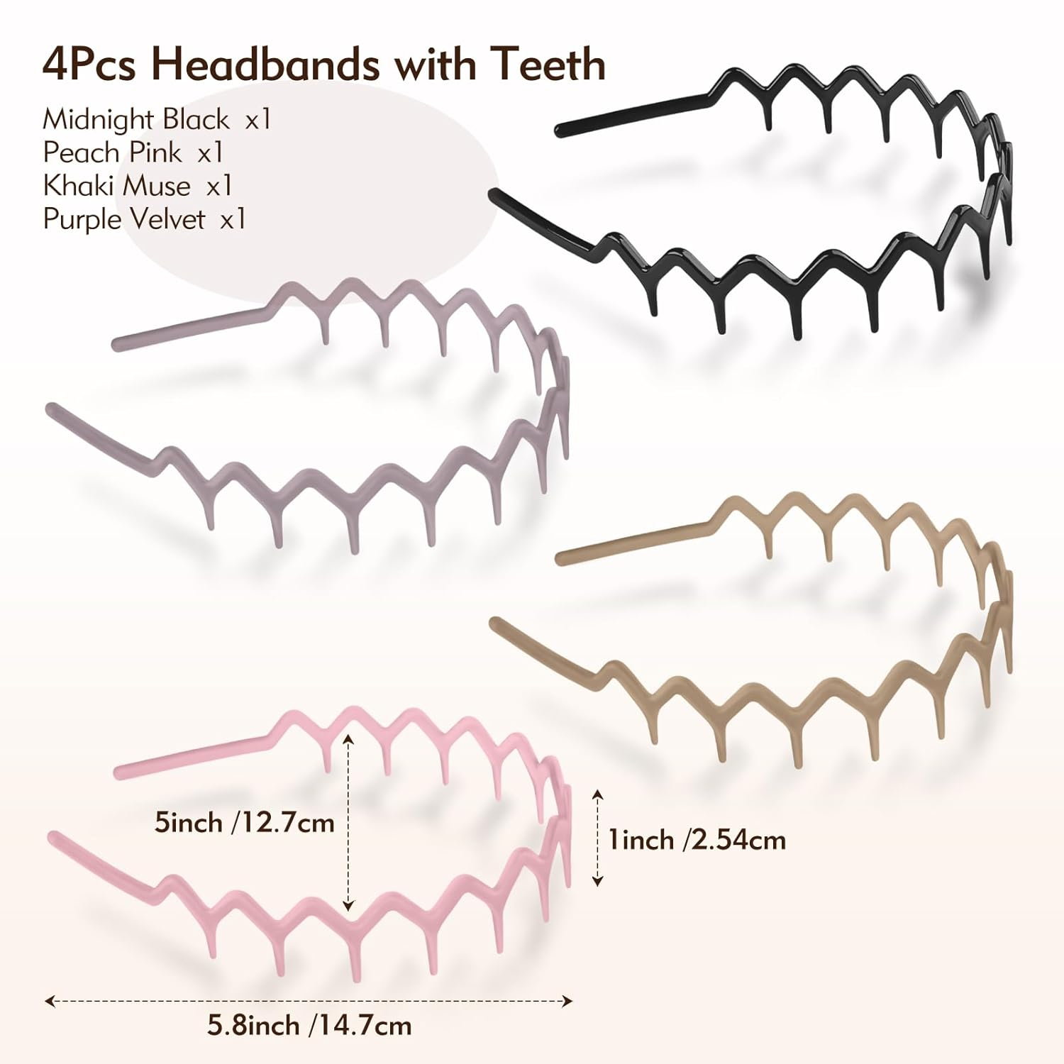 Zig Zag Headbands - 4Pcs Non S - Hair Care Wavy Hair recensione e prezzo