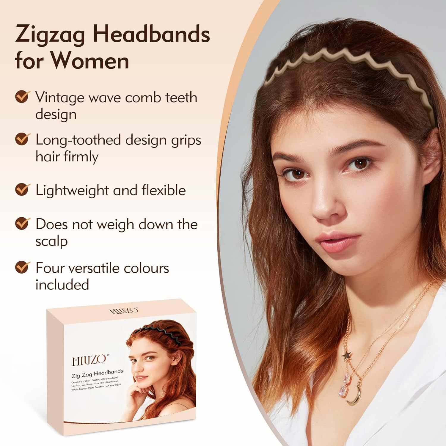 Zig Zag Headbands - 4Pcs Non S - Hair Care Wavy Hair recensione e prezzo