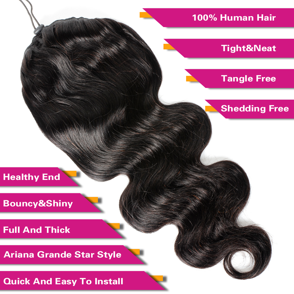 Body Wave Drawstring Ponytail  - Hair Care Wavy Hair recensione e prezzo